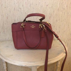 Coach Mini Christie Carryall Satchel Leather Cross